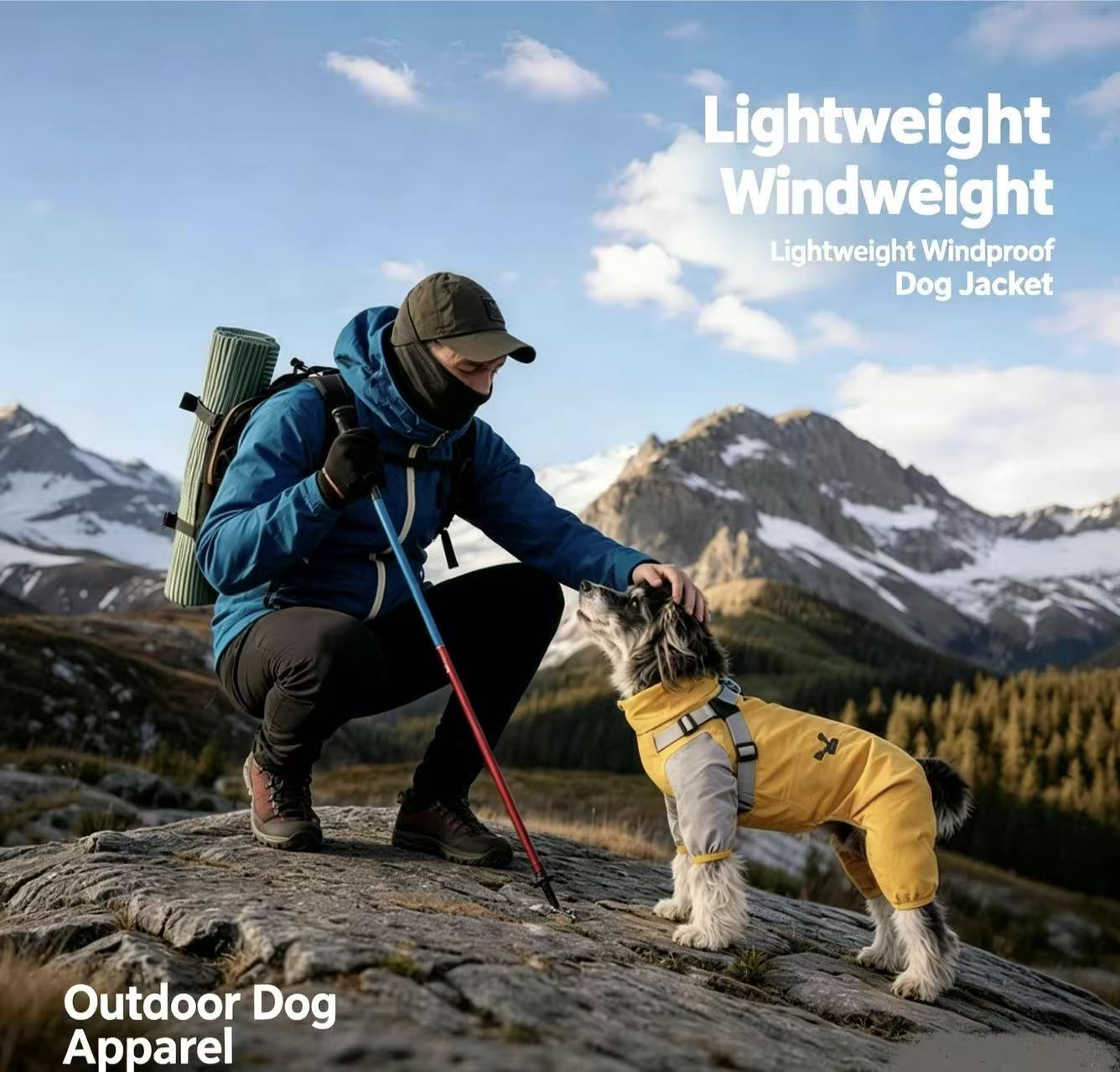 04d279ad1e565a3ae89631619275a909 Waterproof Four Leg Dog Raincoat, Wind Resistant Dog Jumpsuit With Built-in Harness, Outdoor Pet Overalls For Schnauzer, Teddy - Image 1