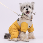 Graphene Lined Dog Four-Legged Puffer Jacket, Waterproof Windproof Color Block Winter Pet Coat With Harness Hook For Small Dogs - Image 9