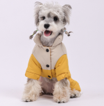 Graphene Lined Dog Four-Legged Puffer Jacket, Waterproof Windproof Color Block Winter Pet Coat With Harness Hook For Small Dogs - Image 10