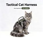 Tactical Camo Cat Harness with Top Handle, Reflective Escape Proof Adjustable Large Cat Walking Vest with Patch Panel - Image 3