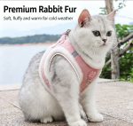 Warm Fleece Pet Harness and Leash Set, Corduroy Vest Harness For Small Dogs & Cats - Image 3