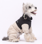 Graphene Lined Dog Four-Legged Puffer Jacket, Waterproof Windproof Color Block Winter Pet Coat With Harness Hook For Small Dogs - Image 13