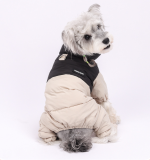 Graphene Lined Dog Four-Legged Puffer Jacket, Waterproof Windproof Color Block Winter Pet Coat With Harness Hook For Small Dogs - Image 14