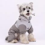 Graphene Lined Dog Four-Legged Puffer Jacket, Waterproof Windproof Color Block Winter Pet Coat With Harness Hook For Small Dogs - Image 12