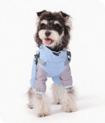 Waterproof Four Leg Dog Raincoat, Wind Resistant Dog Jumpsuit With Built-in Harness, Outdoor Pet Overalls For Schnauzer, Teddy - Image 6