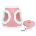 Warm Fleece Pet Harness and Leash Set, Corduroy Vest Harness For Small Dogs & Cats - Image 6
