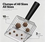 Premium Thickened Metal Cat Litter Scoop With Storage Box