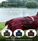 Dog Stormproof Raincoat with Clear Face Shield, Reflective Waterproof Dog Rain Jacket for Medium Large Dogs - Image 2