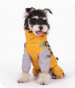 Waterproof Four Leg Dog Raincoat, Wind Resistant Dog Jumpsuit With Built-in Harness, Outdoor Pet Overalls For Schnauzer, Teddy - Image 4