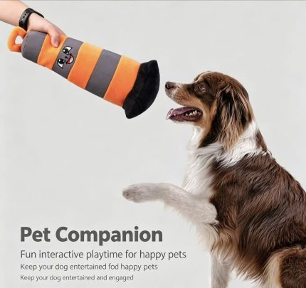 Plush Traffic Cone Squeaky Dog Toy