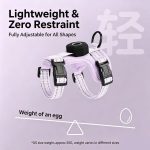 H-Shape Escape Proof Cat Harness Leash Set, Compatible with GPS Tracker, Reflective Adjustable Kitten Walking Vest Harness - Image 2