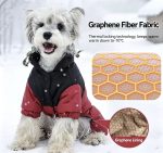 Graphene Lined Dog Four-Legged Puffer Jacket, Waterproof Windproof Color Block Winter Pet Coat With Harness Hook For Small Dogs - Image 3