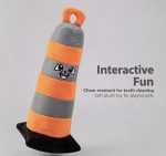 Plush Traffic Cone Squeaky Dog Toy - Image 2