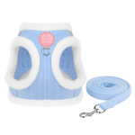 Warm Fleece Pet Harness and Leash Set, Corduroy Vest Harness For Small Dogs & Cats - Image 4