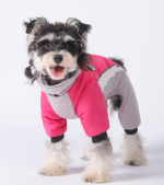 Waterproof Warm Dog Winter Jumpsuit, Color Block Reflective Four-Legged Pet Coat With Harness Hole For Small Dogs - Image 6