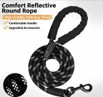 Reflective Padded Handle Nylon Dog Leash Rope