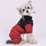 Graphene Lined Dog Four-Legged Puffer Jacket, Waterproof Windproof Color Block Winter Pet Coat With Harness Hook For Small Dogs - Image 5